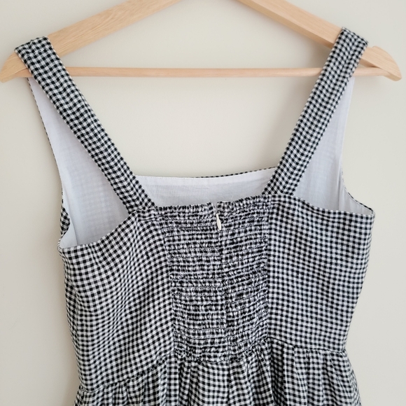 NWT Quince 100% European Linen Fit & Flare Midi Dress, Classic Mini Ginhgham, XS - Picture 5 of 12